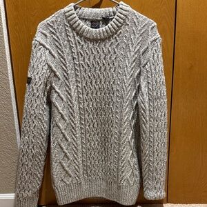 Superdry Men's Cable Knit Sweater - Gray